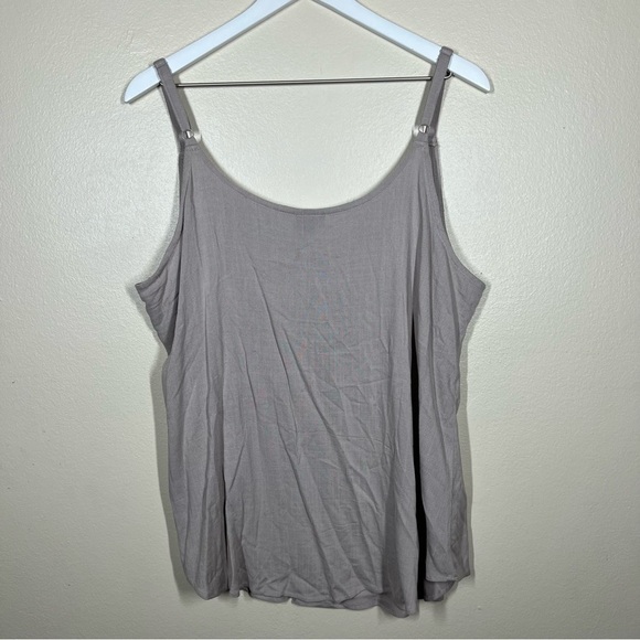 Torrid Womens Tan Taupe Spaghetti Strap VNeck Tank Top Adjustable Straps NWT - Picture 7 of 9